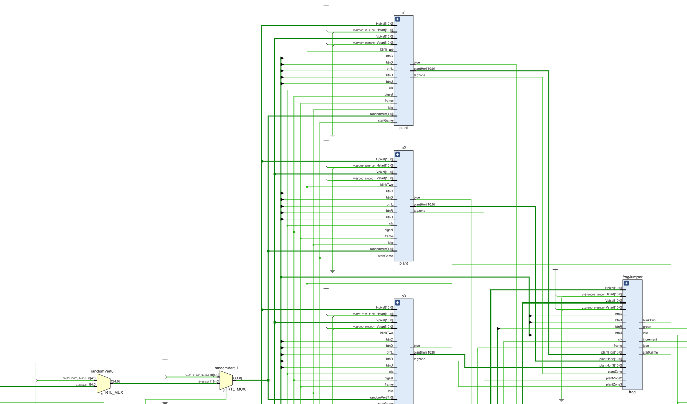 Hand-drawn 8-state frog controller state machine diagram